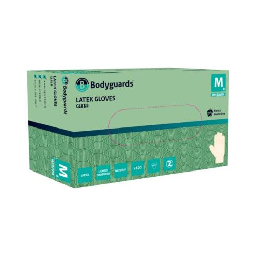 Bodyguards Disposable Latex Gloves      - Powdered